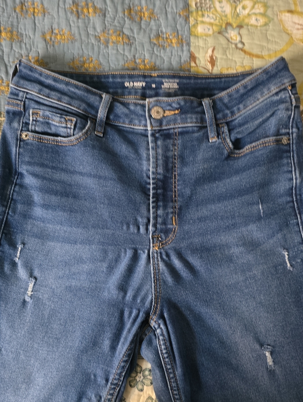 Old Navy Women's Dark Blue Skinny Stretch Jeans Size 10